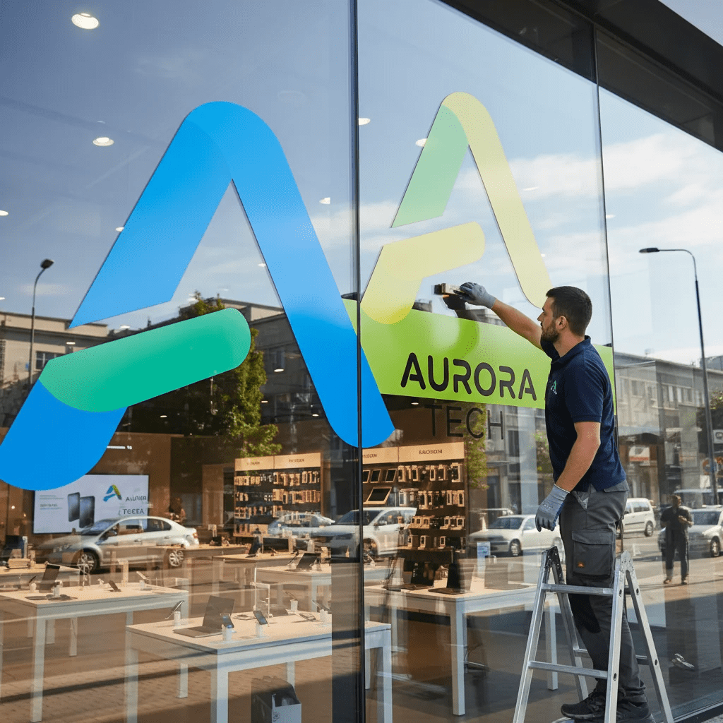 وینیل شیشه فروشگاه